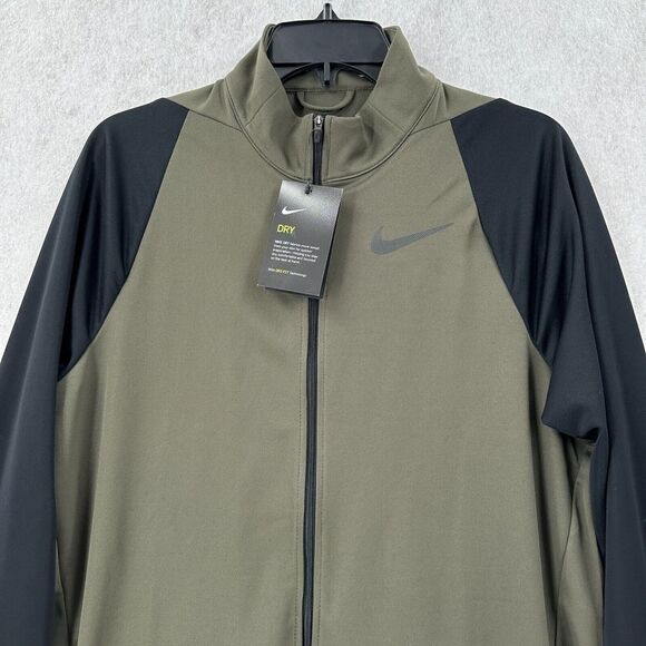 NWT Nike Mens Epic Knit‎ Training Jacket Mens SMALL Green Black 928026-325 - Picture 3 of 11